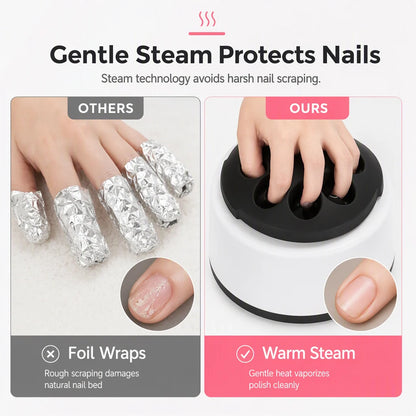 36W Electric Steam Nail Polish Remover Machine Professional Gel Polish and Acrylic Removal Device for Manicures