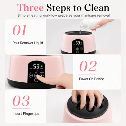 36W Electric Steam Nail Polish Remover Machine Professional Gel Polish and Acrylic Removal Device for Manicures
