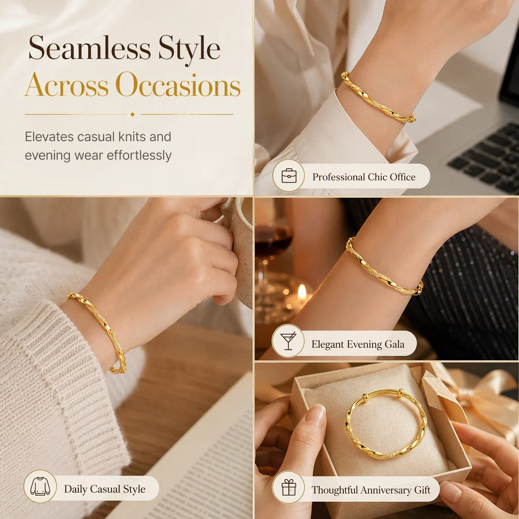 ⏰Solid Mobius Loop Bracelet | Perfect Gift for Girlfriend, Mom and Best Friend🫶♻️