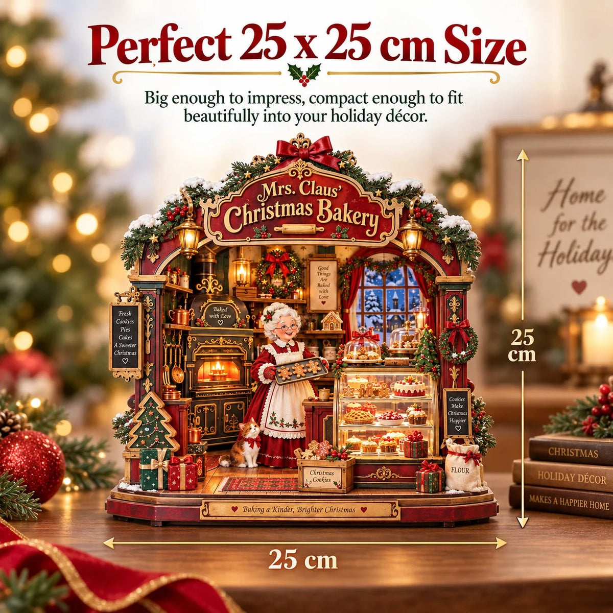 🎄 Mrs. Claus Christmas Bakery DIY Shadow Box Kit