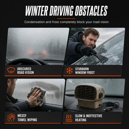 🎁2026 New Arrivals 💥🚗 Rotatable 12v Car Defroster & Defogger Fan
