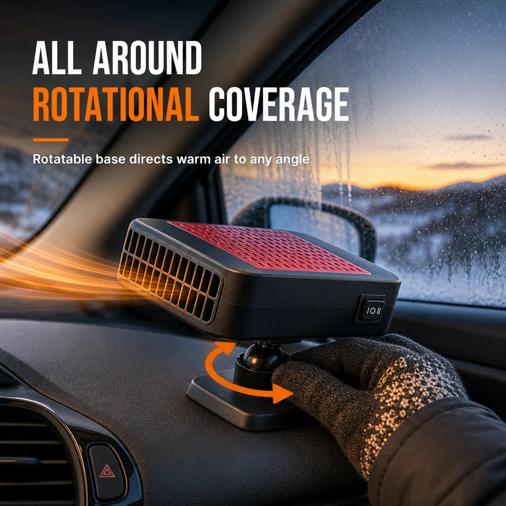 🎁2026 New Arrivals 💥🚗 Rotatable 12v Car Defroster & Defogger Fan