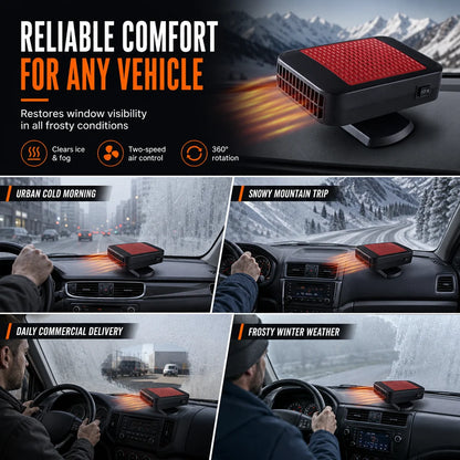 🎁2026 New Arrivals 💥🚗 Rotatable 12v Car Defroster & Defogger Fan
