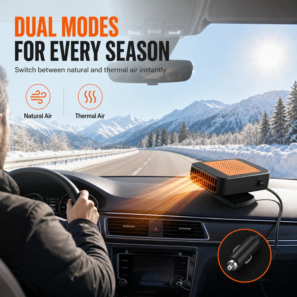 🎁2026 New Arrivals 💥🚗 Rotatable 12v Car Defroster & Defogger Fan