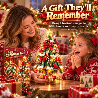 🔥 Last Day 49% Off 🎄Egg-to-christmas Tree™ Magical Transforming Toy – Cardinal Christmas Tree Holiday Gift 🎁