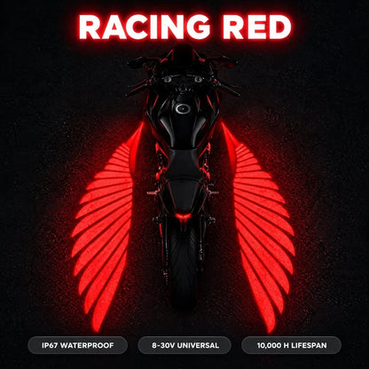 🔥🏍️ IP67 Waterproof & Dustproof Angel Wing Motorcycle LED Projector Lights (1 Pair)