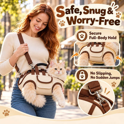 🔥 49% OFF – 😽Hands-Free Pet Sling & Harness Carrier 🐾🐶