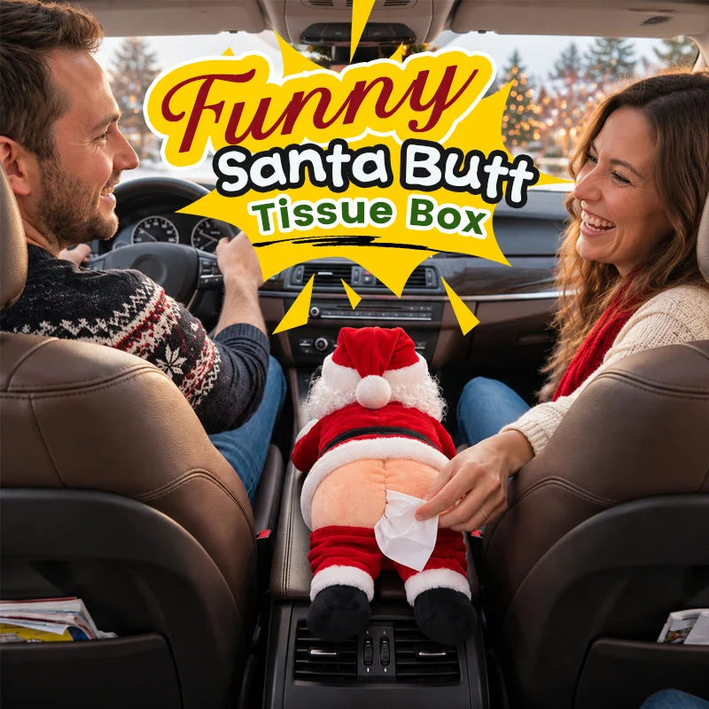 🎅Last Day 49% OFF – Funny Santa Butt Tissue Box