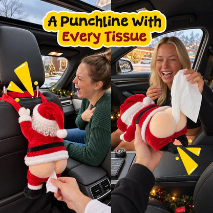 🎅Last Day 49% OFF – Funny Santa Butt Tissue Box