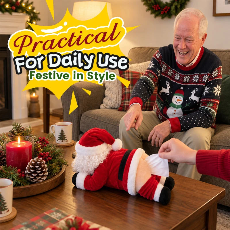 🎅Last Day 49% OFF – Funny Santa Butt Tissue Box