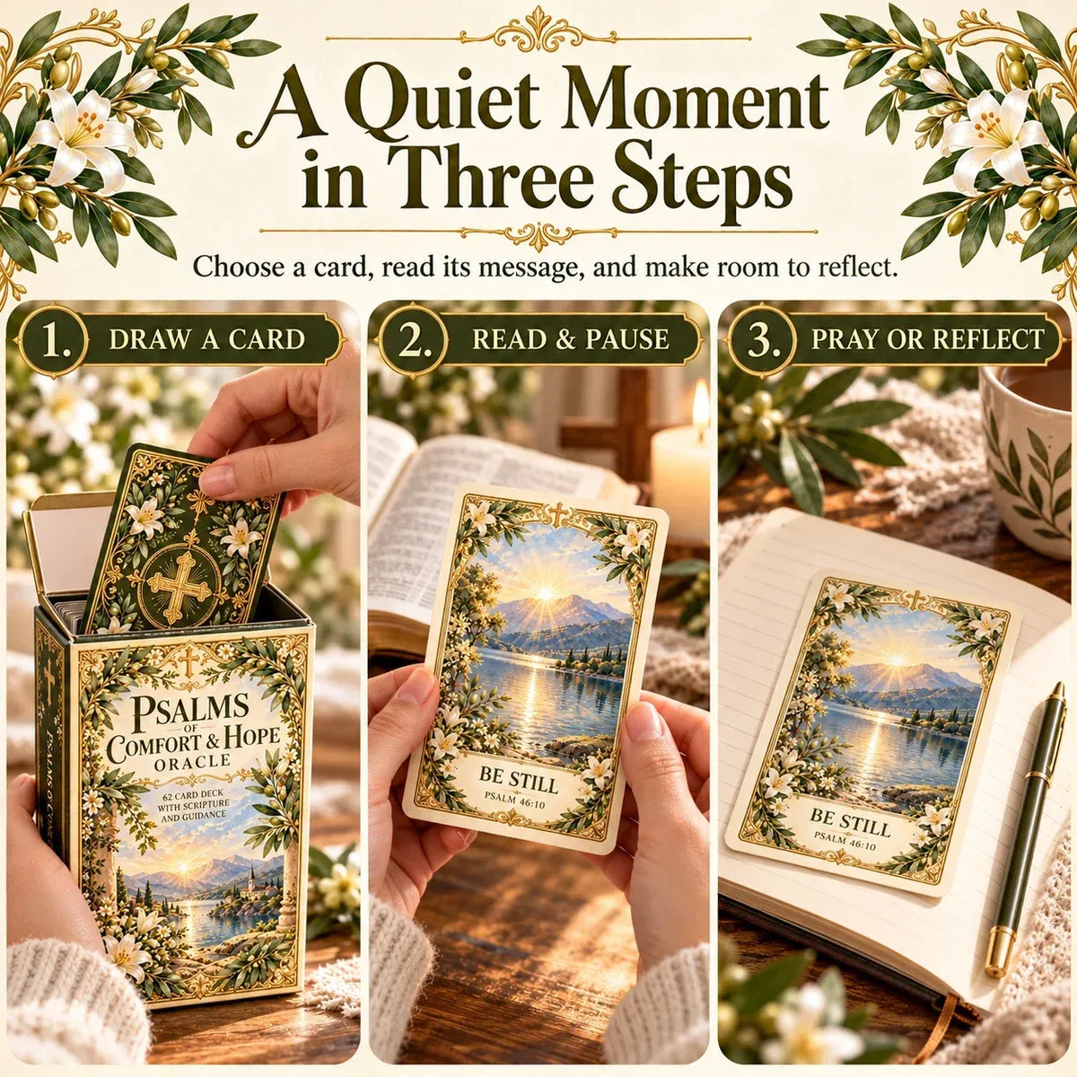 ✝️ Grace In His Word 62-card Scripture Deck | Daily Faith, Prayer & Reflection 📖