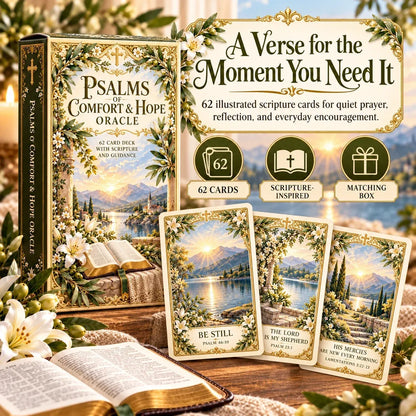 ✝️ Grace In His Word 62-card Scripture Deck | Daily Faith, Prayer & Reflection 📖
