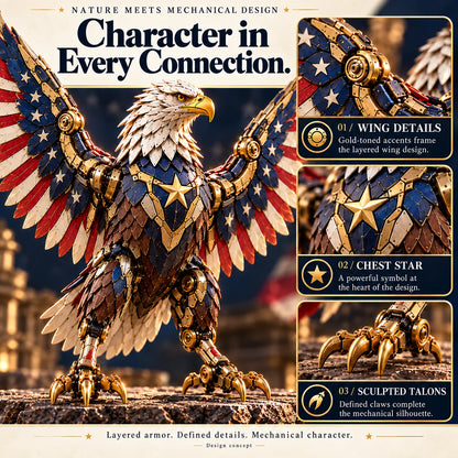 🦅 American Eagle Transforming Egg – Stars & Stripes Mechanical Figure With Bold Wing Details🔥