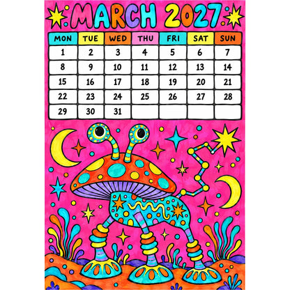 📅🎨2027 Whimsical Art Wall Calendar – 12-Month Fantasy Illustration Calendar
