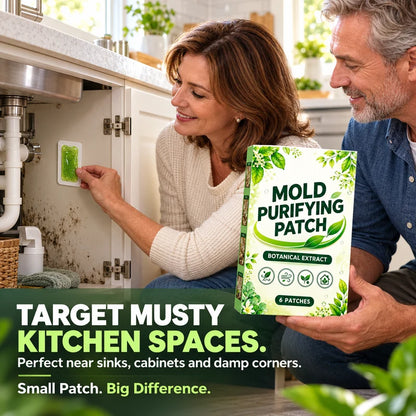 🧪49% OFF NOW! 6Pcs Mold Purifying Patches – Botanical Mildew Removal Pads, Long Lasting Mold Inhibitor for Bathroom, Kitchen, Wall Corners & Damp Hidden Spots