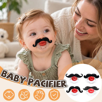 Red Lips and Mustache Baby Pacifier（🔥BUY 1 GET 1 FREE）