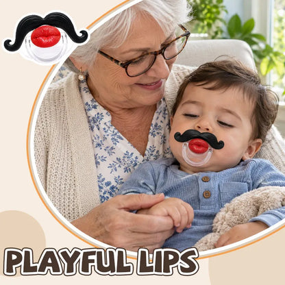 Red Lips and Mustache Baby Pacifier（🔥BUY 1 GET 1 FREE）