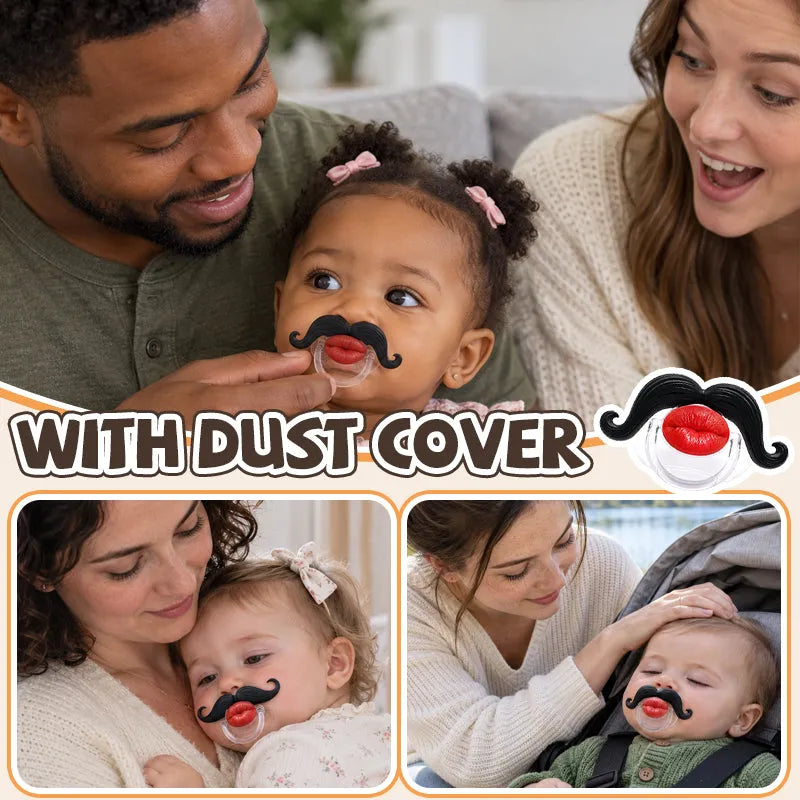 Red Lips and Mustache Baby Pacifier（🔥BUY 1 GET 1 FREE）