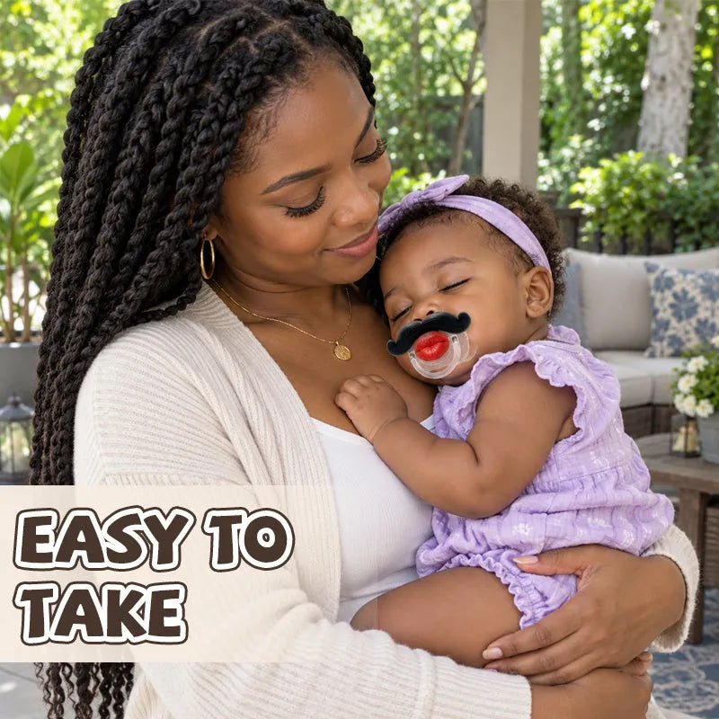 Red Lips and Mustache Baby Pacifier（🔥BUY 1 GET 1 FREE）