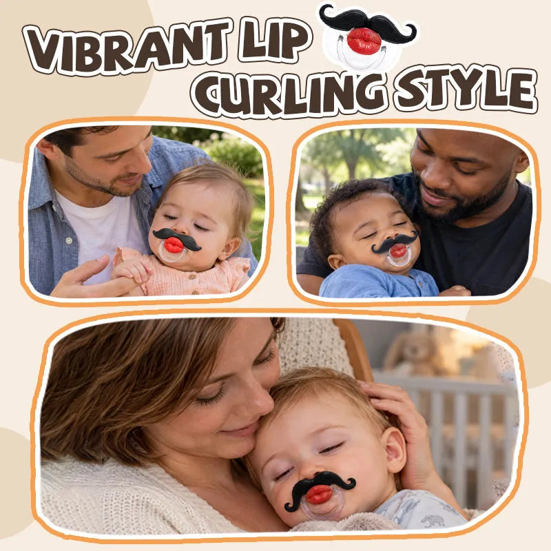 Red Lips and Mustache Baby Pacifier（🔥BUY 1 GET 1 FREE）