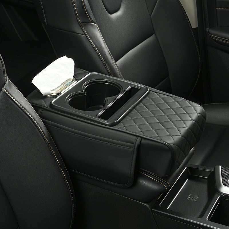 ⏰Final 3 Hours: Only ＄33.99🎉Multifunctional PU Leather Car Armrest Box Mat