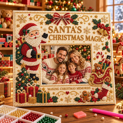 🎄❤️ DIY Christmas Pearl Art Photo Frame – Create Memories Together