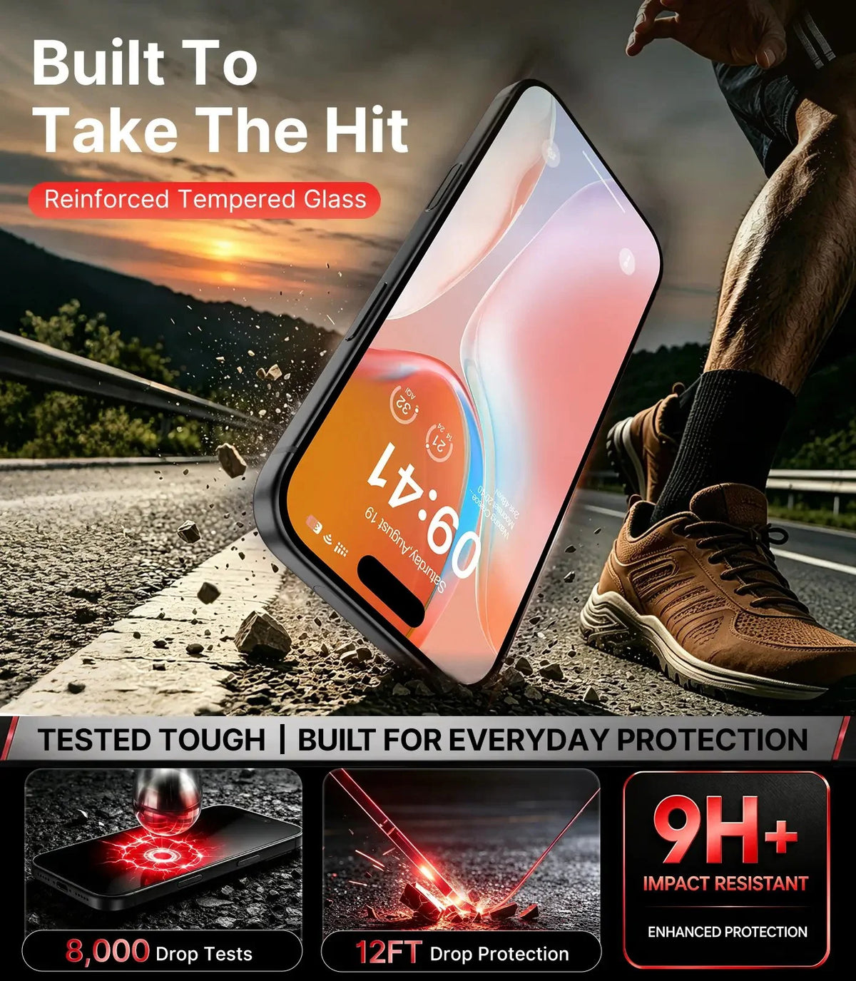 [2-Pack] Privacy & Anti-Scratch Screen Protector, Compatible with iPhone 13-17