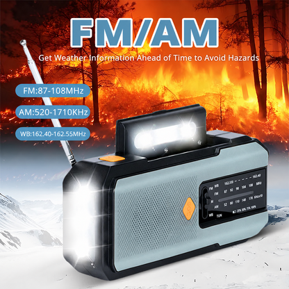 Solar Hand-Crank Emergency Weather Radio