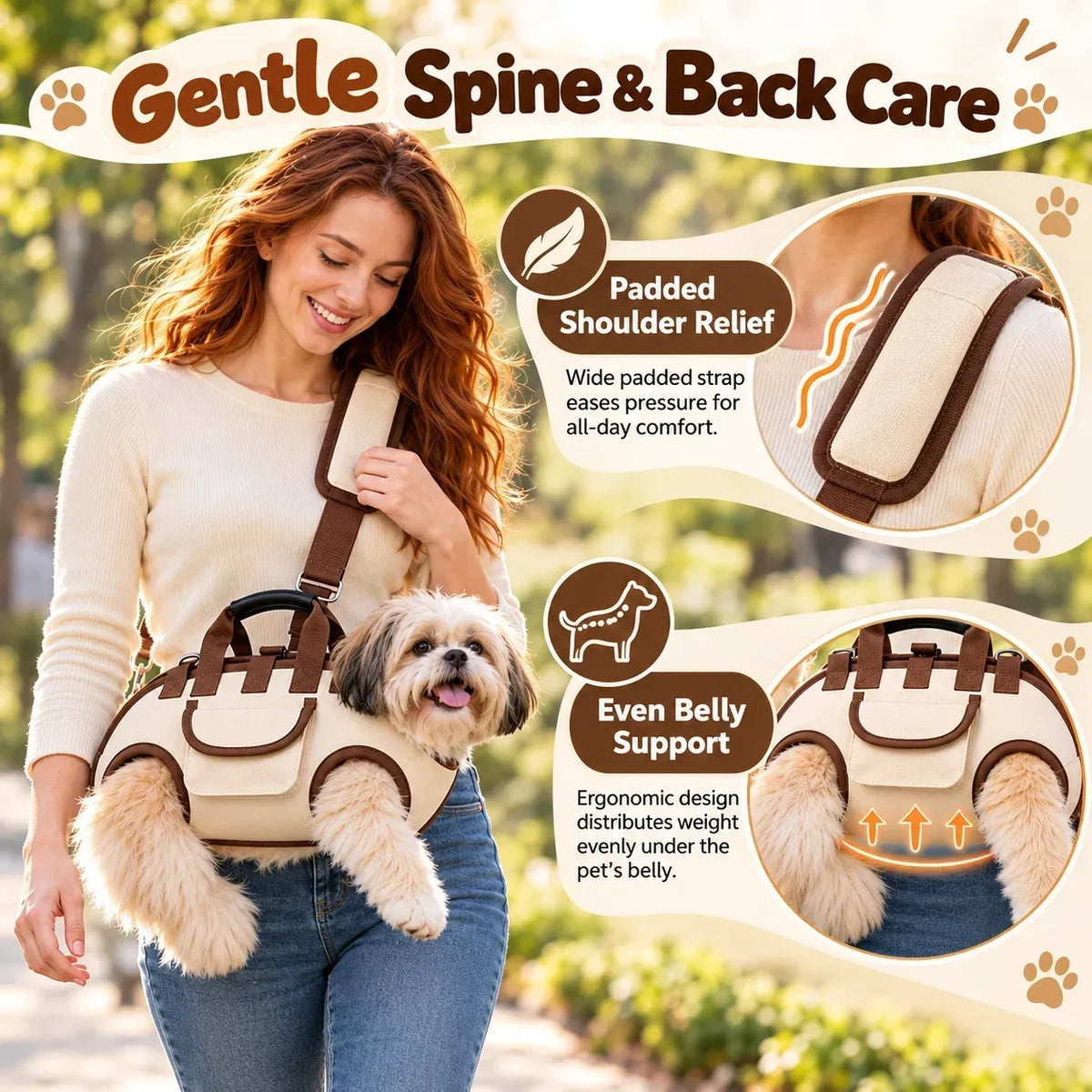 🐾✨Hands-Free Pet Sling & Harness Carrier