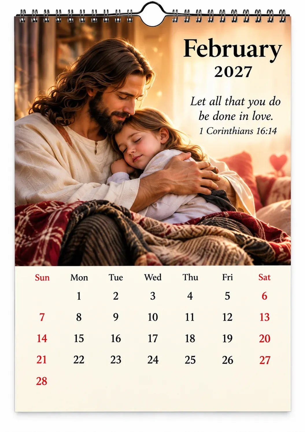 ✝️ 2027 Seasons of Faith Wall Calendar | 12 Months of Christian-Inspired Artwork, Peaceful Countryside Scenes & Shepherd Imagery for Home, Prayer Spaces & Meaningful Gifts 🌿
