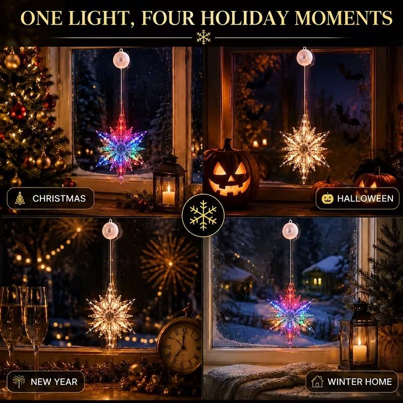 🎄 ✨ DIY Christmas Suction Window Lights – No drill, battery & reusable ✨