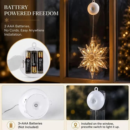 🎄 ✨ DIY Christmas Suction Window Lights – No drill, battery & reusable ✨