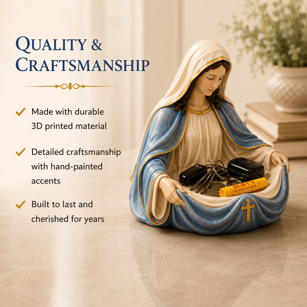 🔥 Handmade Virgin Mary Catch-All Bowl