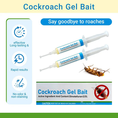 🌹🚫 2-Pack Cockroach Gel Bait Syringes