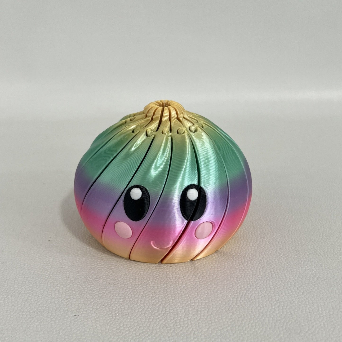 🌀 3D Printed Telescopic Fidget Dumpling - Cute Kawaii Collapsible Spiral Desk Toy & Stress Reliever