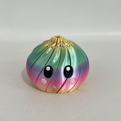 🌀 3D Printed Telescopic Fidget Dumpling - Cute Kawaii Collapsible Spiral Desk Toy & Stress Reliever