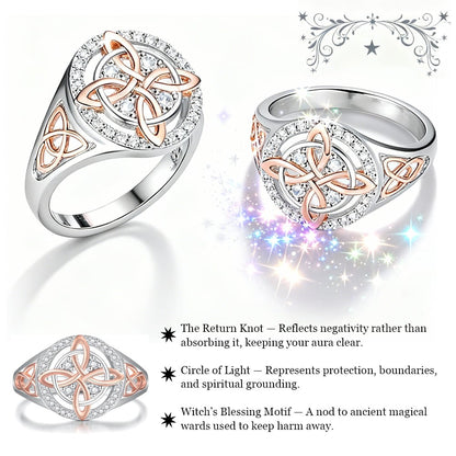 🔥🔮💍Handmade Alloy Witch's Return-Knot Protection Ring✨Protect Your Loved Ones