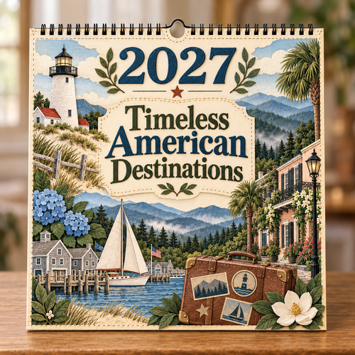 🧳 2027 Timeless American Destinations Wall Calendar