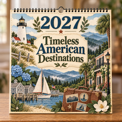 🧳 2027 Timeless American Destinations Wall Calendar