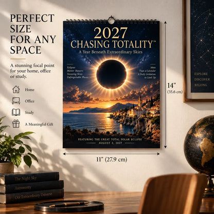 🌌 2027 Chasing Totality™ Celestial Wall Calendar | 12 Extraordinary Skies & August Total Solar Eclipse ✨