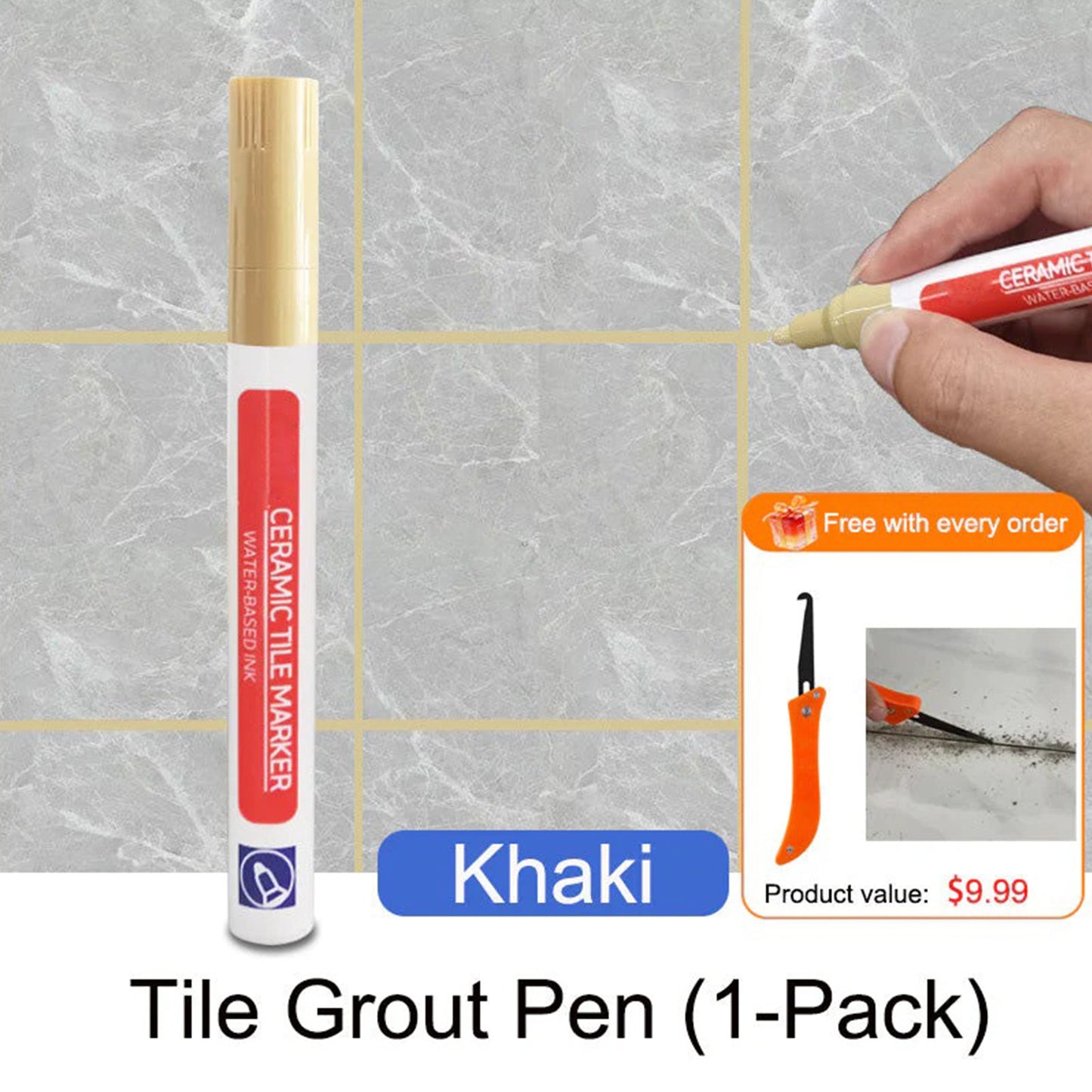 🔥Anti-mould and waterproof joint pen for ceramic tiles