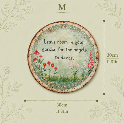 ✨ Angel Dance Round Metal Sign