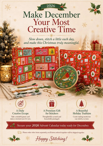 🎄🧵 2026 Cross Stitch Advent Calendar Box | 24 Days of Stitching Surprises for a Magical December 🎁 ✨