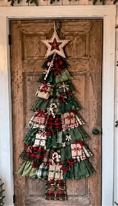 🎄Beginner-Friendly DIY Oversized Patchwork Christmas Tree Door Hanging Kit💕