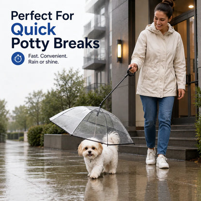 ☔ Transparent Dog Umbrella For Rainy Walks