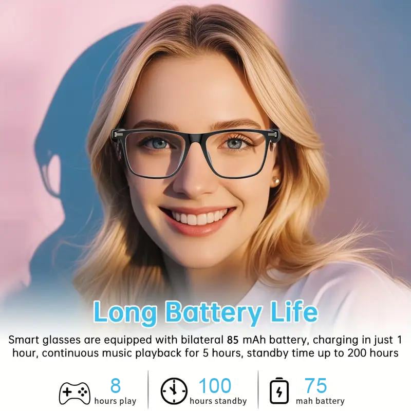 AI Interpretation Smart Glasses, with 33 Languages, Chat GPT,Audio Glasses for Men And Women