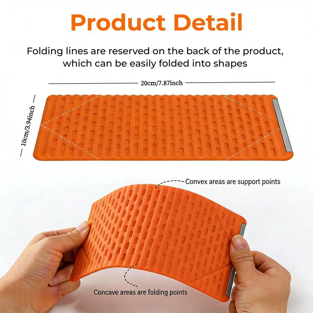 Flexible phone stand product construction and folding points