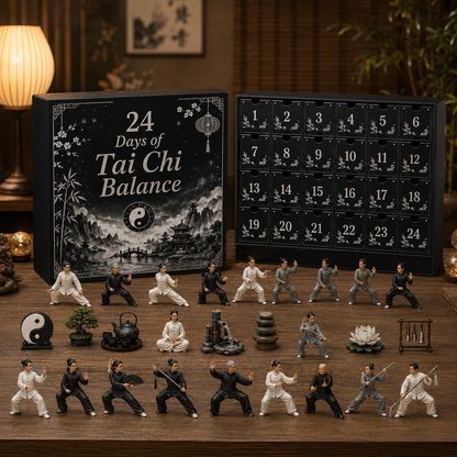 2026 Days of Tai Chi Balance Blind Box - 24-Day Festive Countdown, Tai Chi Collectible Figures Blind Box - Gift For Tai Chi Lovers