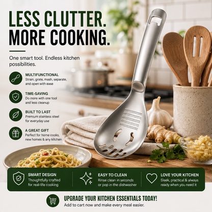 ✨🥄304 Stainless Steel Multifunctional Kitchen Spoon