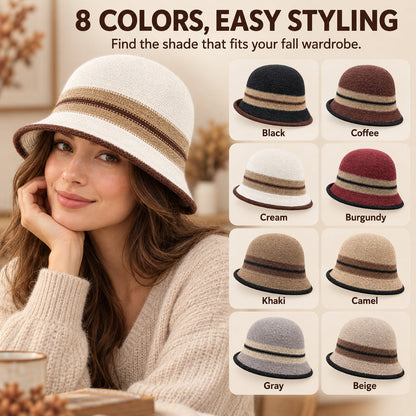 👒Ladies' Packable Ribbed Cloche-Style Bucket Hat🎨Available in 8 Hues